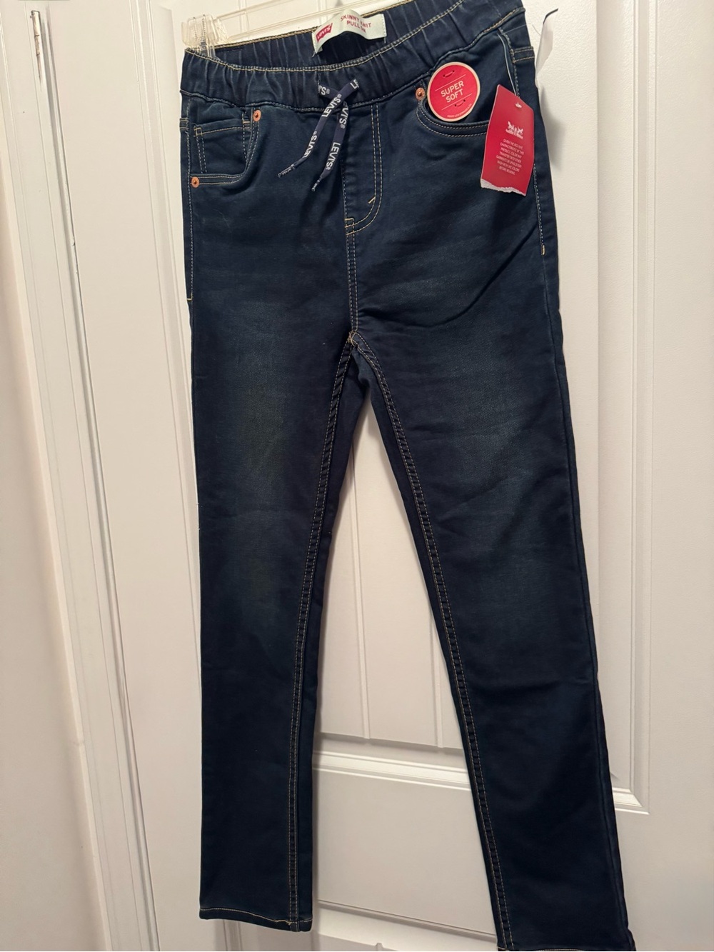 Levi's Dark Blue Kids Stretch Jeans with Drawstring Waist